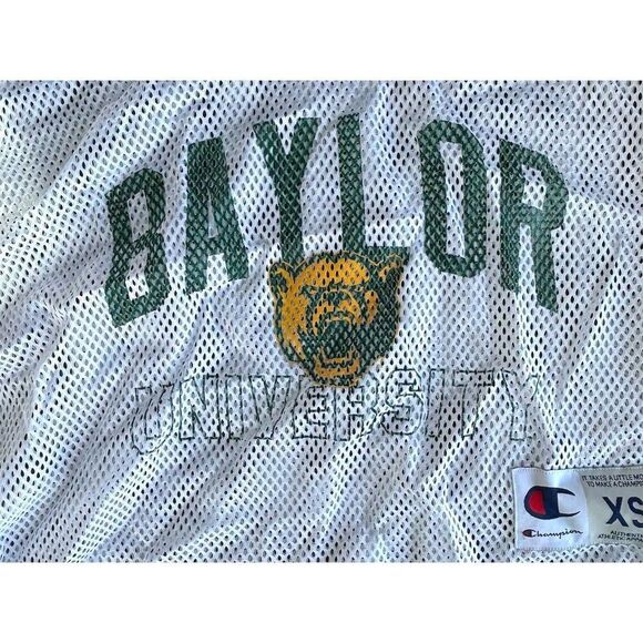 Champion Baylor University Women's XS Mesh Cropped T-Shirt Multicolor - Picture 4 of 5